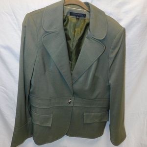 Anne Klein Lined Green Blazer Jacket (Brand New) (Size 14 Women's)